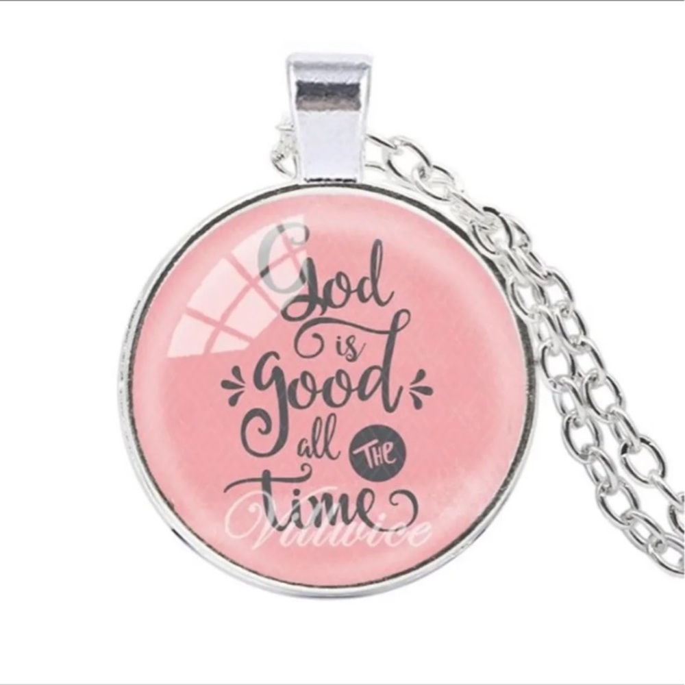 Christian Glass Pendant Necklace